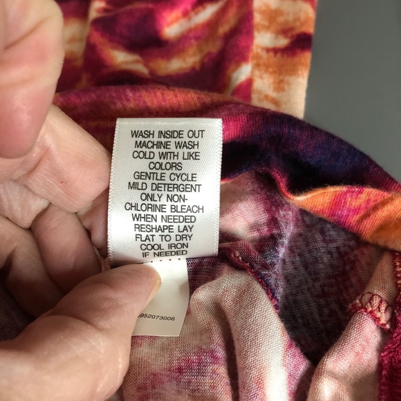 Simply Vera Wang Short Sleeve Top Multicolor L - Picture 5 of 5